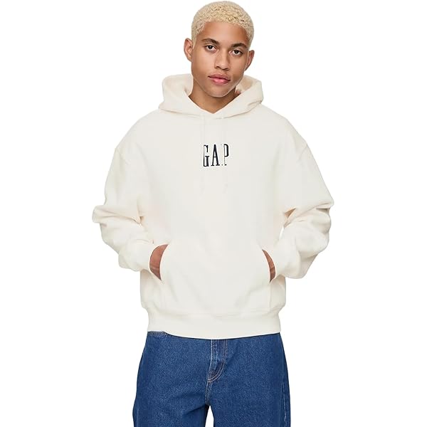 adidas Essentials Fleece Big Logo Hoodie White MD at Amazon Men's