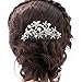 Crystals Rhinestone Starfish Hair Comb Pins for Bridal Wedding Hair Accessories Jewelry FA201592 (Silver)