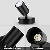 Dehobo Wall Light Spotlight Indoor Matte Black Adjustable GU10 Indoor Ceiling view 3