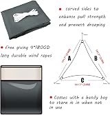 HEYOMART Sun Shade Sail Triangle 3.6m Grey UV 98% PES Water Resistant view 7