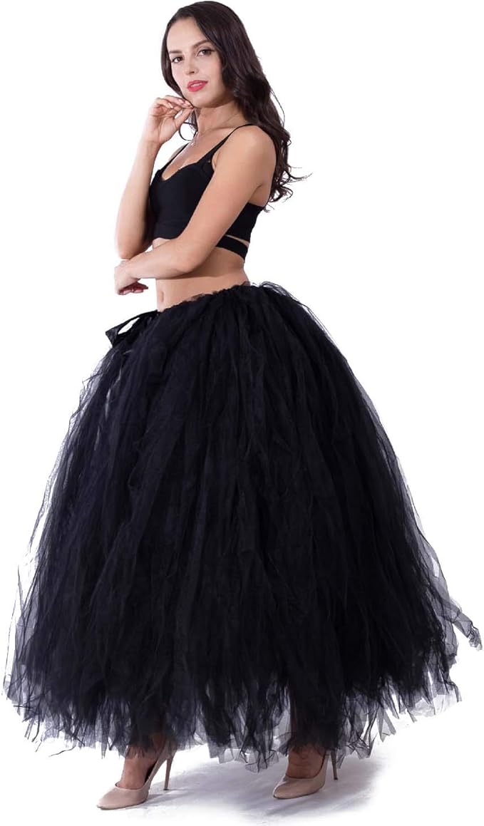 Women S Floor Length Puffy Tutu Tulle Skirt Fairy Fancy Dress Wedding Party Porm Long Skirts