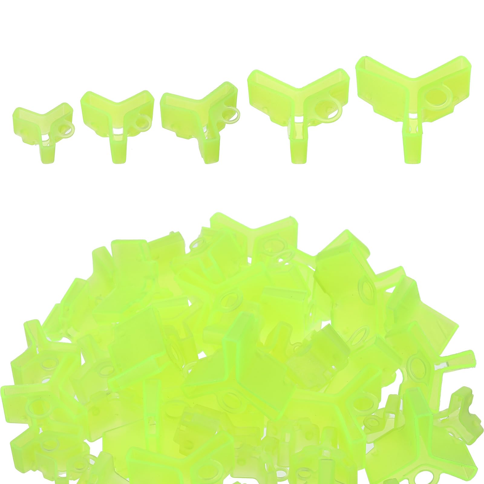 PATIKIL Fishing Hook Bonnets, 50 Pcs Treble Fishing Hook Covers Hook Safety Holder Covers for Fishing Lures, Yellow