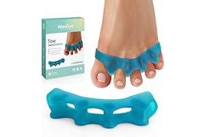 Welnove Silicone Toe Separators for Correct Bunion - 8 Pack Toe Spacers for Feet Men - Hammertoe Straighteners for Women, Yoga Practice, Foot Alignment FSA or HSA Eligible