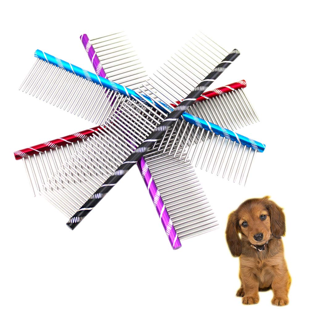 Lindolphin Pet Dog Combs Open Knot Grooming Combs 19cm For Shaggy