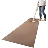 サンコー 洗えるキッチンマット  ズレないおくだけ吸着 60&times;240cm ブラウン KG-06(日本製 240)