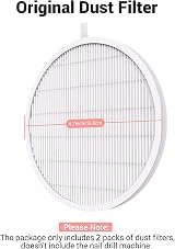 MelodySusie Nail Dust Collector Filter 2 Pack Reusable Electric Suction Machine view 4
