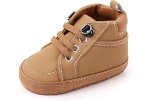 Sekantrol Baby Boys Girls First Walker Crib Newborn Shoes, Soft Rubber Sole Infant Sneakers Fashion High-Top Non-Slip Toddler Dress Moccasins Shoes