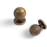 Yanxia Set of 12 - Antique Brass Victorian Scrollwork Cabinet Knobs - Timeless Hardware - Vintage Charm for Kitchen Handles, Pulls, and Drawer Accents, 1 Inch Diameter