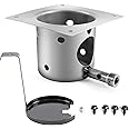 QuliMetal Fire Burn Pot Replacement Parts for Pit Boss and Traeger Pellet Grill Burner, Upgraded FirePot with Ash Remover and Screws