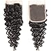 VRHOT 12 inch Lace Closure Deep Wave 4x4'' Free Part Lace Closure Brazilian Virgin Remy Human Hair 100% Unprocessed Natural Color Soft Silky Hair Products for Black Women 8''-20'' (12 inch)