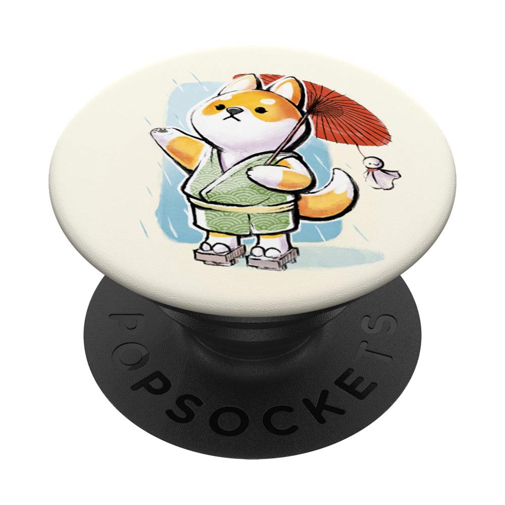 Shiba Inu Cute Dog Japanese Rain PopSockets PopGrip: Swappable Grip for Phones & Tablets