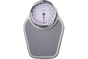 Salter Pro-Helix Professional Oversized Bathroom Scale with Grey Vinyl Anti-Slip Bath Mat, 400 LB Capacity, Analog Scale, 18.25 x 13.0 inch, Grey