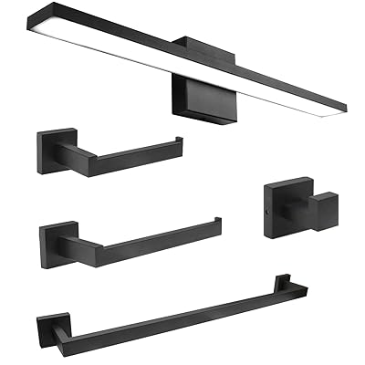 Buy Ralbay 24in Modern Led Black Vanity Light 5 Piece All In One Bathroom Set 20w Frosted Aluminum For Bathroom Vanity Lighting Fixtures Cool White 6000k Online In Indonesia B08d9kdsq9