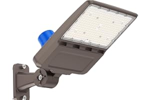 G GJIA LED Parking Lot Light,150W, 21,000LM 5000K, Shoebox Light with Dusk to Dawn Photocell,Adjustable Arm Mount, IP66 Waterproof, Commercial LED Area Security Light for Parking Lot,Roadway