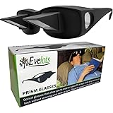 Evelots Bed Prism Glasses-Read/Watch TV Lying Down-Use Over Your Glasses-90 Degree Glasses-Lazy Spectacles Horizontal Glasses