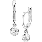 Silpada 'in the Loop' Huggie Hoop Earrings with Cubic Zirconias in Sterling Silver