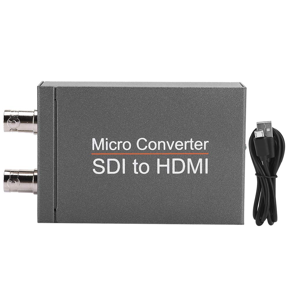 Professional Black Signal Converter, Portable HD 3G SDI to HDMI Converter, for Camera for Home Theater