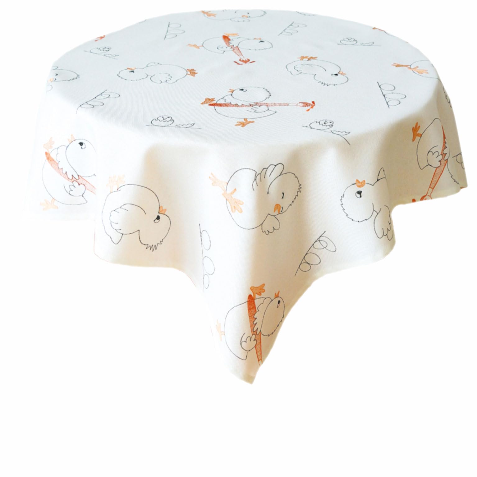 texpot Tablecloth 85 x 85 cm Embroidery Chick Easter Blanket Spring Easter