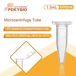 PEKYBIO 1.5ml Microcentrifuge Tubes Clear Plastic