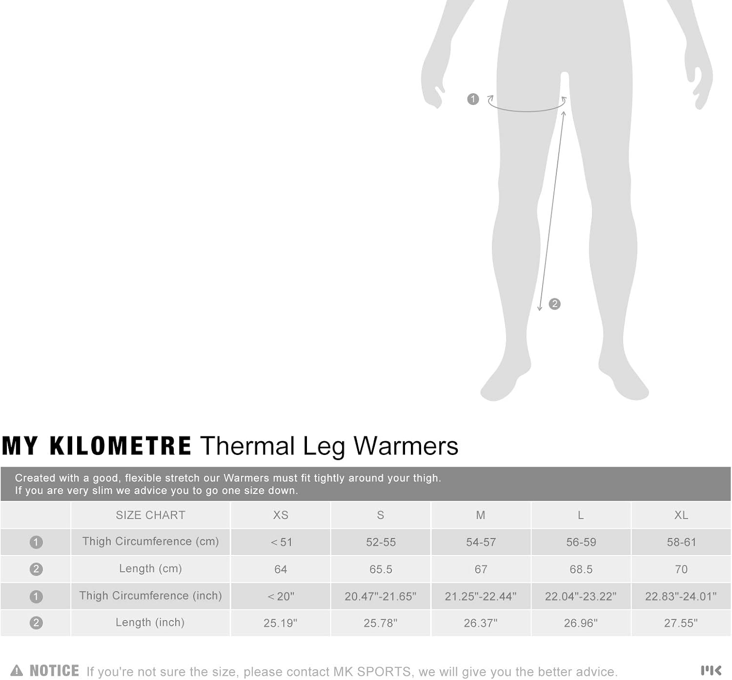 MY KILOMETRE Cycling Leg Warmers Bike Thermal Fleeced Long Leg Sleeves for Men Women Legwarmer: Clothing