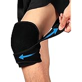 BEOZINZ Gel Ice Pack Wrap with Straps for Knee,Elbow, Wrist, Neck, Ankle & Back,Reusable Ice Packs for Injuries, Inflammation & Recovery Hot Cold Therapy Short Style