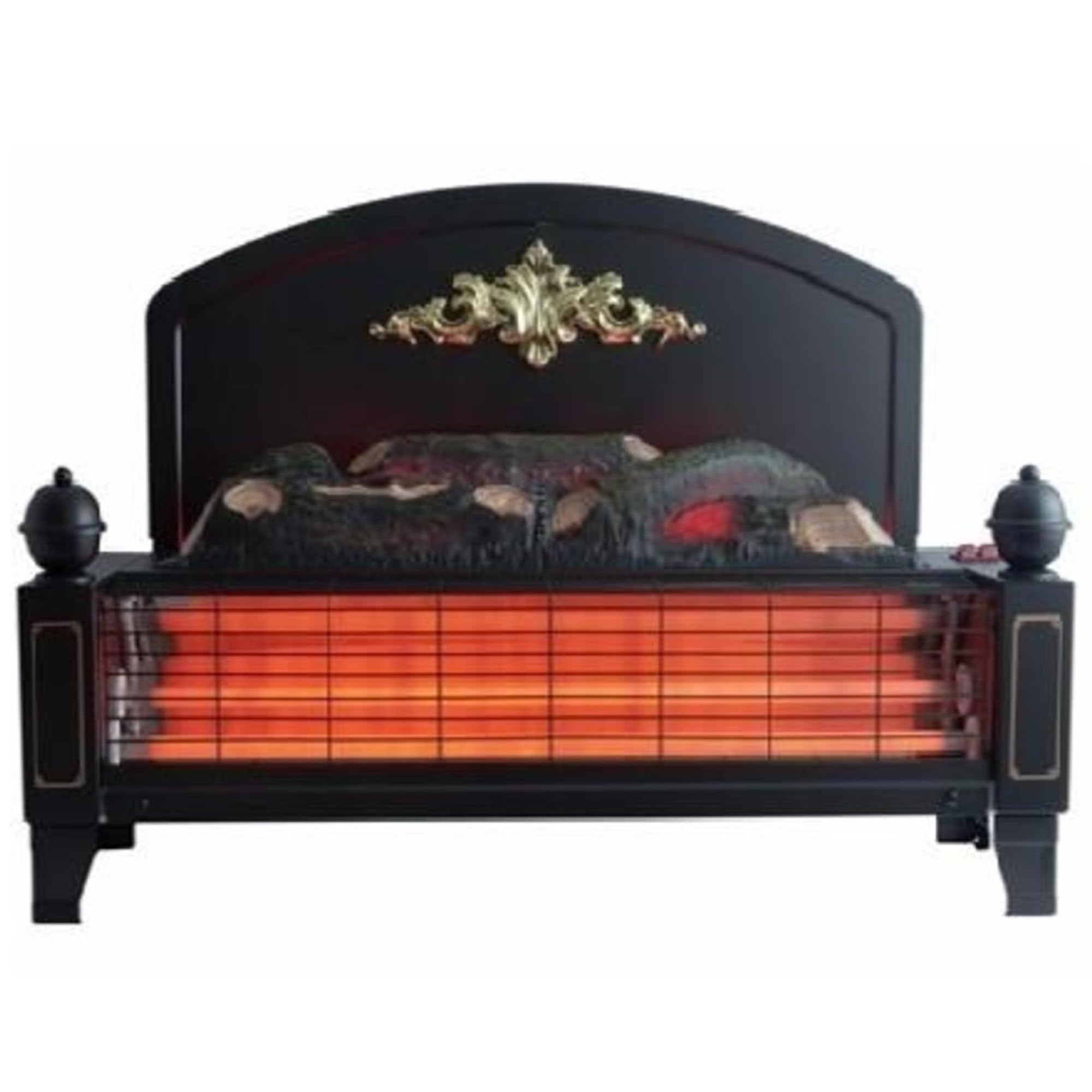 Dimplex Yeominster Radiant Bar Fire, Traditionally Styled Free Standing Electric Fire with Glowing Log Ember Fuel Bed and 1.2kW Heater with 2 heat settings