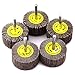 HJ Garden 5pcs 2x1 Inch Sanding Flap Wheels Kit 40/60/80/120/240 Grit Grinding Polish Wheel 1/4 Inch Shank Polishing Abrasive Mounted Flap Wheels
