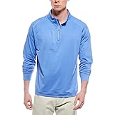 PETER MILLAR Men's Blue Sea Verge Performance Quarter-Zip Medium