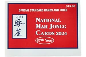 MetaSport Mahjong Cards 2024 (4 Pcs), National Mah Jongg 2024 Large Size Card - Large Print MahJongg Cards - 2024 Mahjong Card Official Hands and Rules