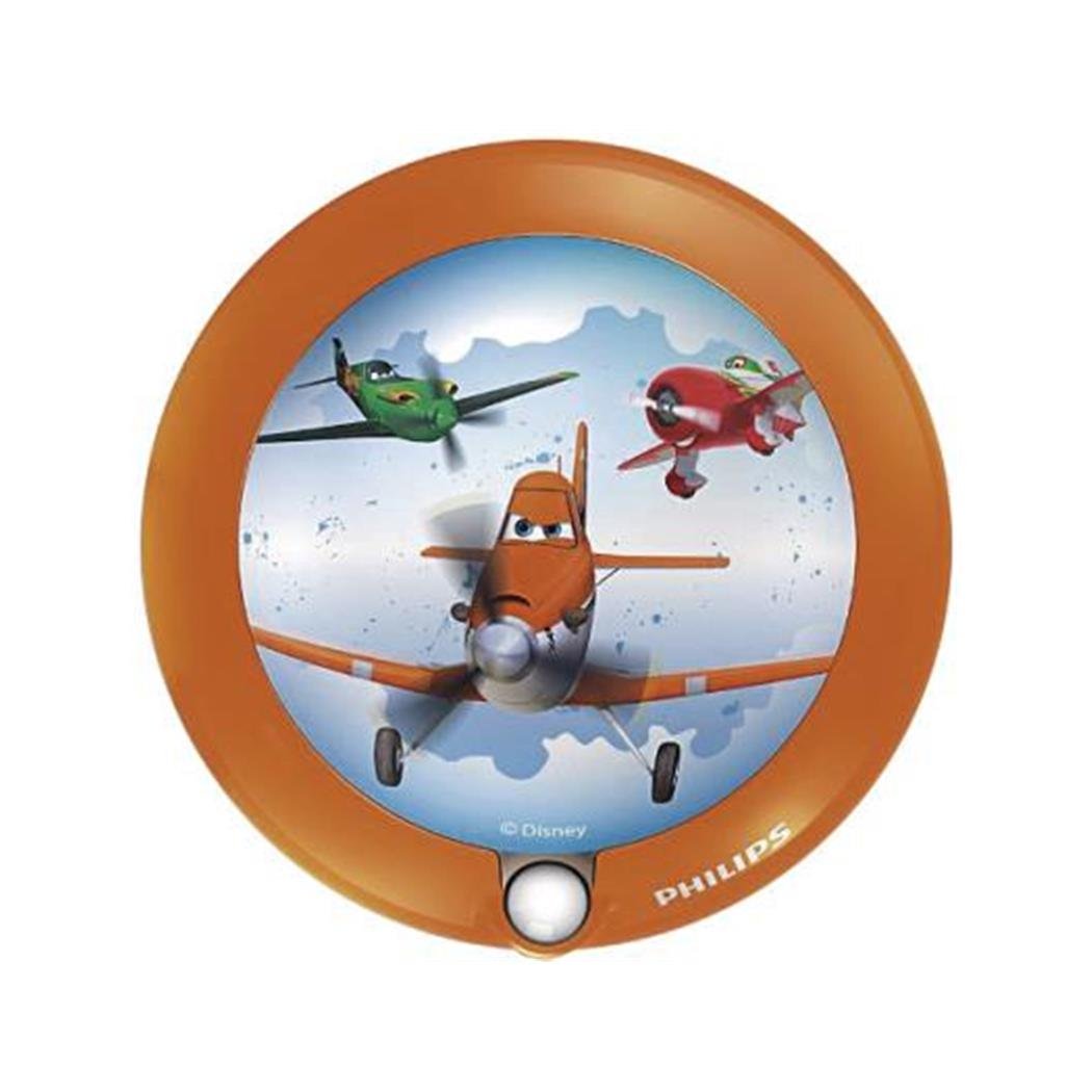 Philips 717655316 1 Watt LED Disney Night Light Planes, Orange