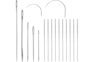 CKANDAY Snag Nab It Tool, 10 Pcs Snag Repair Needles + 7 Pcs Heavy Duty Household Hand Needles, Repair Woven and Knits Tool for Leather Craft Sewing and Stitching Woven Cloth Garments Drapes