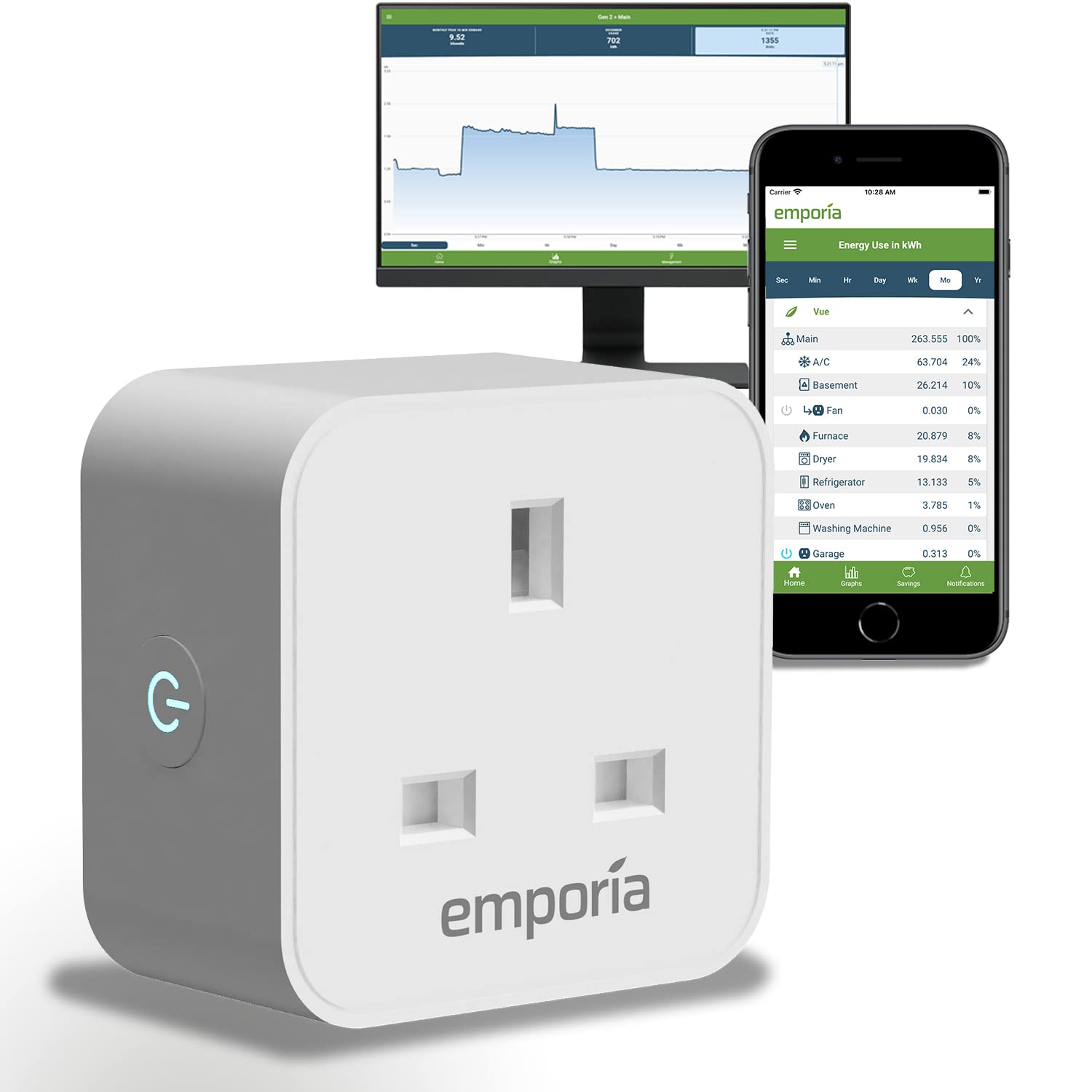 Smart Plug with Energy Monitoring | 16A Max / 10A Continuous | WiFi Smart Outlet | Mobile App | Alexa | Google | UKCA Certified (1) — image 1