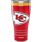 Tervis Traveler NFL Kansas City Chiefs - MVP Triple Insulated Tumbler Travel Cup Keeps Drinks Cold & Hot, 30oz, Stainless Steel