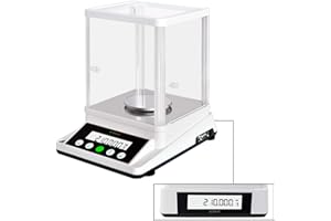 U.S. Solid 0.001 g Precision Balance - Digital Analytical Lab Scale - Electronic High Precision 1 mg Accuracy Balance with 2 LCD Screens - 210 g / 0.001g