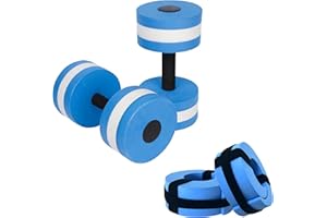 Eanpet Sports Water Weights for Pool Exercise Water Aerobics Equipment Combo Set High Density Aquatic Exercise Dumbbells Aqua Pool Fitness