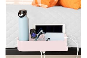 Squirrel Pink Bedside Perch for College Dorm Room Lofted Beds with USB-C & A Charging Ports, Teenage Gifts, Dorm Room Gifts, Gifts for college, fits most Hydro Flask, Oswala and Yeti bottles.