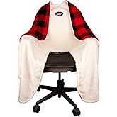 The Original Office Chair Blanket by SnuggleBack; Cozy Comfy Office Desk Chair Wrap Attaches for Convenient Heat and Hands-Free. Stay Warm In The Winter or Summer. Sherpa Fur Lining