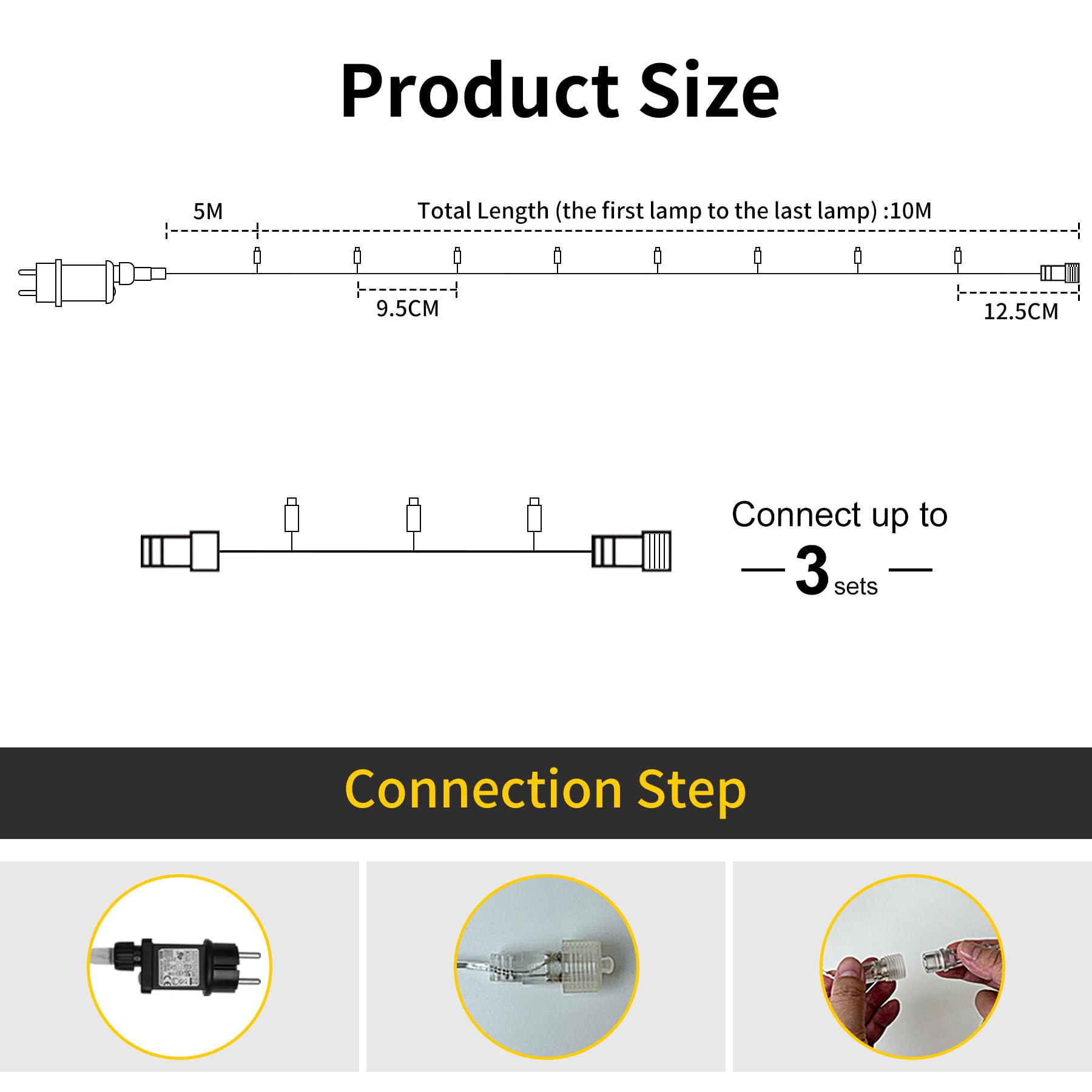 sylvwin Lichterkette Weihnachtsbaum - 30M 300 LED Lichterkette Weihnachten Außen Strom mit Timer Speicherfunktion,8 Modi Weihnachtslichter für Zuhause,Garten Weihnachten Deko