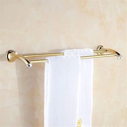 QTQHOME Tap Gold Inlay Diamond Brass Kit de accesorios de baño