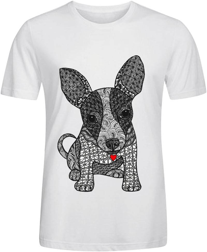 Alert Chihuahua Men's CrewNeck Tee-Shirts White