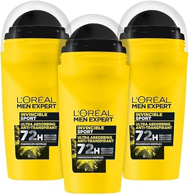Invincible Sport Lot de 6 déodorants compacts pour homme, longue durée contre la transpiration, action 96 heures, 50 ml