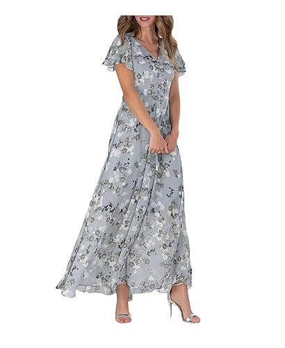 sachin and babi light blue dress Crinkle-Chiffon Kaftan Dress main image 0