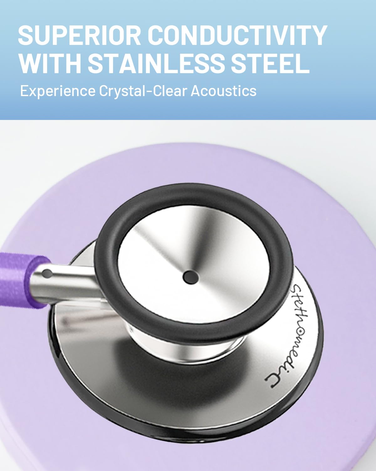 FriCARE Purple Stethoscopes For Nurses, Classic Dual Head Stethoscope