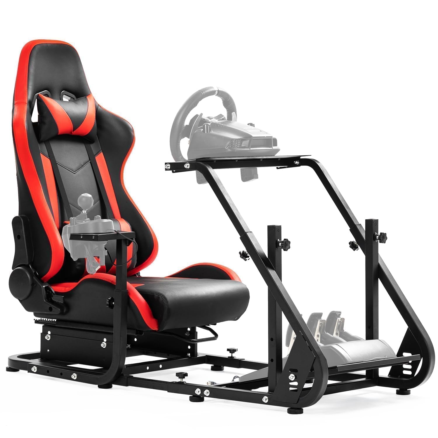 Dardoo G920 Racing Simulator Cockpit with Seat Fit for Logitech G923 G29, for Thrustmaster T150 T300 T248,Sim Racing Cockpit Not Included Wheel Pedals