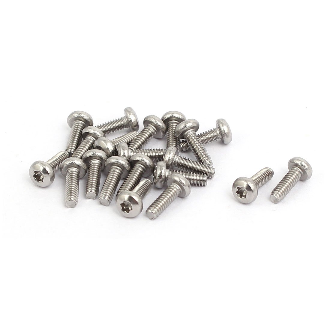 Sourcingmap M2 x 6mm 304 Stainless Steel Torx Pan Head Screws Bolts Fasteners 20pcs