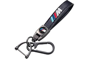 Hey Kaulor for BMW M Keychain, Leather Key rings for BMW M M2 M4 M5 M6 M8 X1 X2 X3 X5 X6 M135i M240i Z4 328i X7, Car Keychains for Men and Women, Auto Accessories, Family Gifts, Black