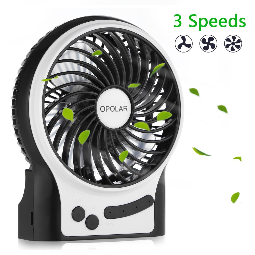 OPOLAR Battery Operated Desk Fan with Large Capacity of 3350mAh, Max. 15 Hrs Per 730440421683 eBay