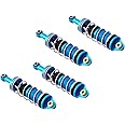 Mesimsple Full Alloy Hyper GO Shocks for MJX 16207 16208 16209 16210 Front Rear Shock for Hyper GO H16BM H16GT H16DR H16 1/16 Series RC Car Upgrades Part Blue