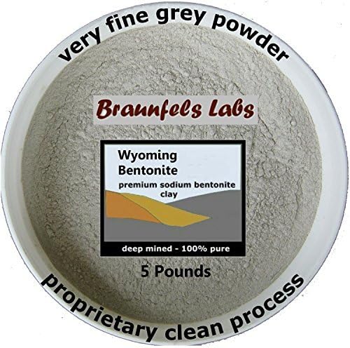 5 Pounds - 100% Pure Bentonite Clay by Braunfels Labs