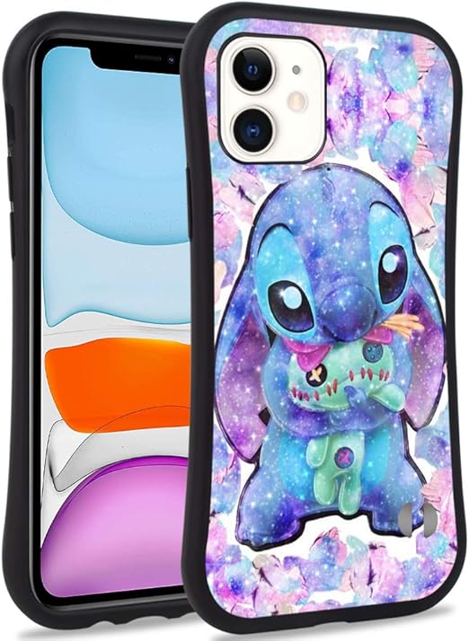 Amazon ディズニーコレクション Iphone 11 6 1インチ ケーススタイル ステッチパターン スモールウエストデザイン ハードpcシールド ソフトtpuバンパー耐衝撃保護カバー Iphone 11 19 用 Disney Collection ケース カバー 通販